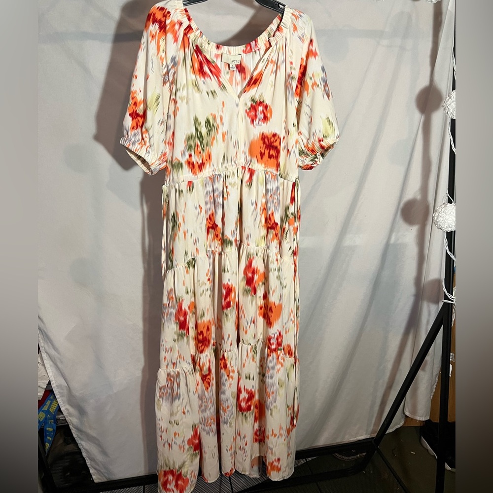 Pinch maxi floral dress